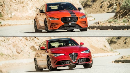 1,097-HP Super Sedan Showdown! Alfa Romeo Giulia vs. Jaguar XE