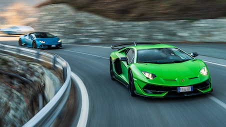 Fast Company: Scorching Asphalt and Throwing Snow in a Squadron of Lamborghinis!